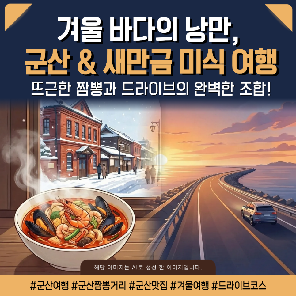  [새만금] 겨울 바다의 낭만, 군산 & 새만금 미식 여행 _ 2026.01.16 썸네일 이미지